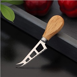 Нож для сыра Доляна «Ломоть», ручка из гевеи, 13,2×3,2 см